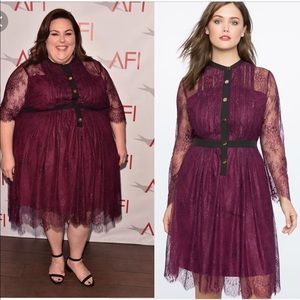 *NEW WITH TAGS* Eloquii Maroon A-Line Lace Dress